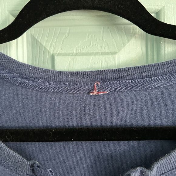 Y2K Gitano Womens Blue Henley Top XS/S 3/4 Sleeve Fitted - Picture 4 of 7